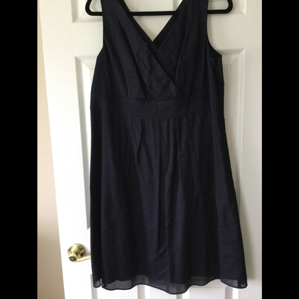 Lands End V-Neck Sleeveless Summer Dress, Size 16